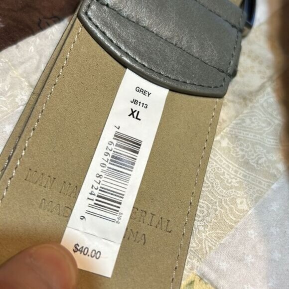 Grey Braided XL Belt With Adjustable Buckle - Picture 6 of 7